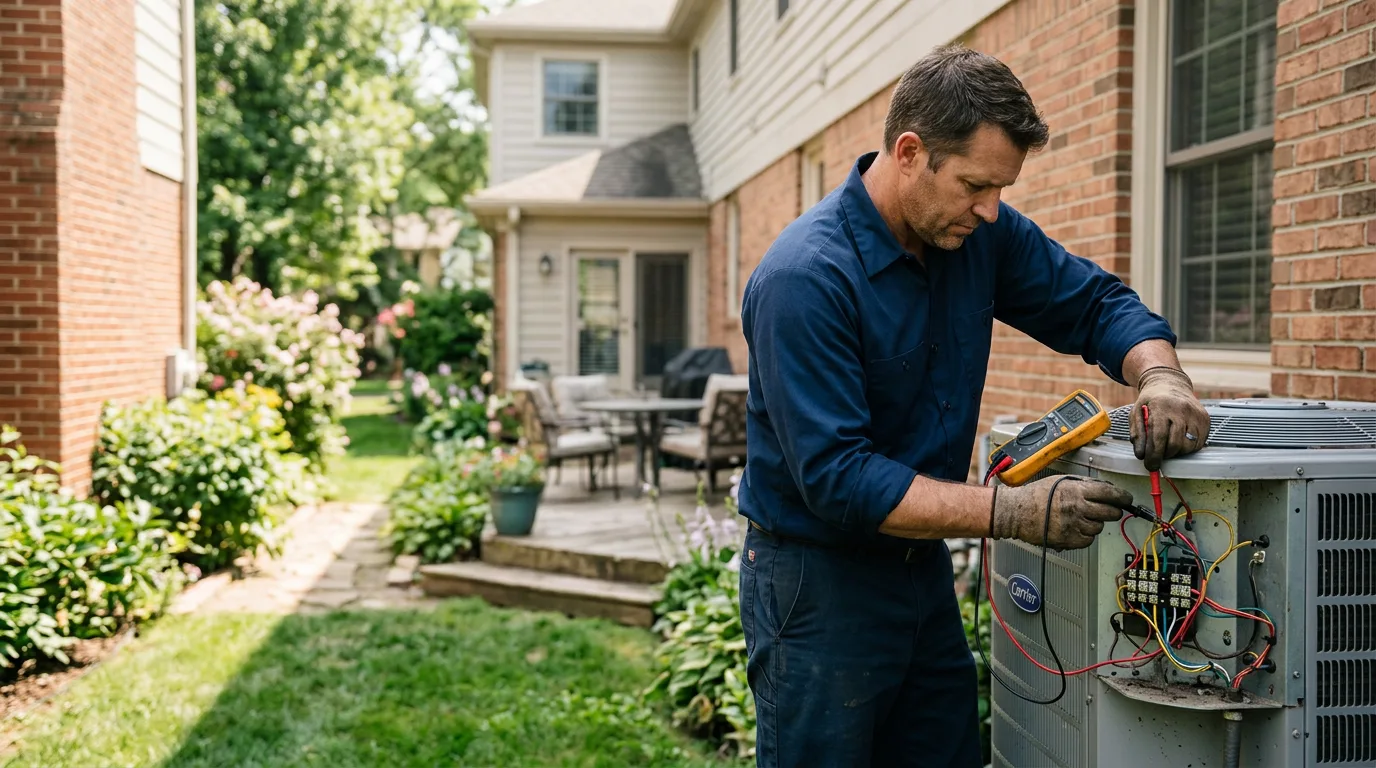 HVAC technician working near Brookneal, VA